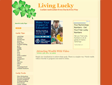 Tablet Screenshot of livinglucky.com